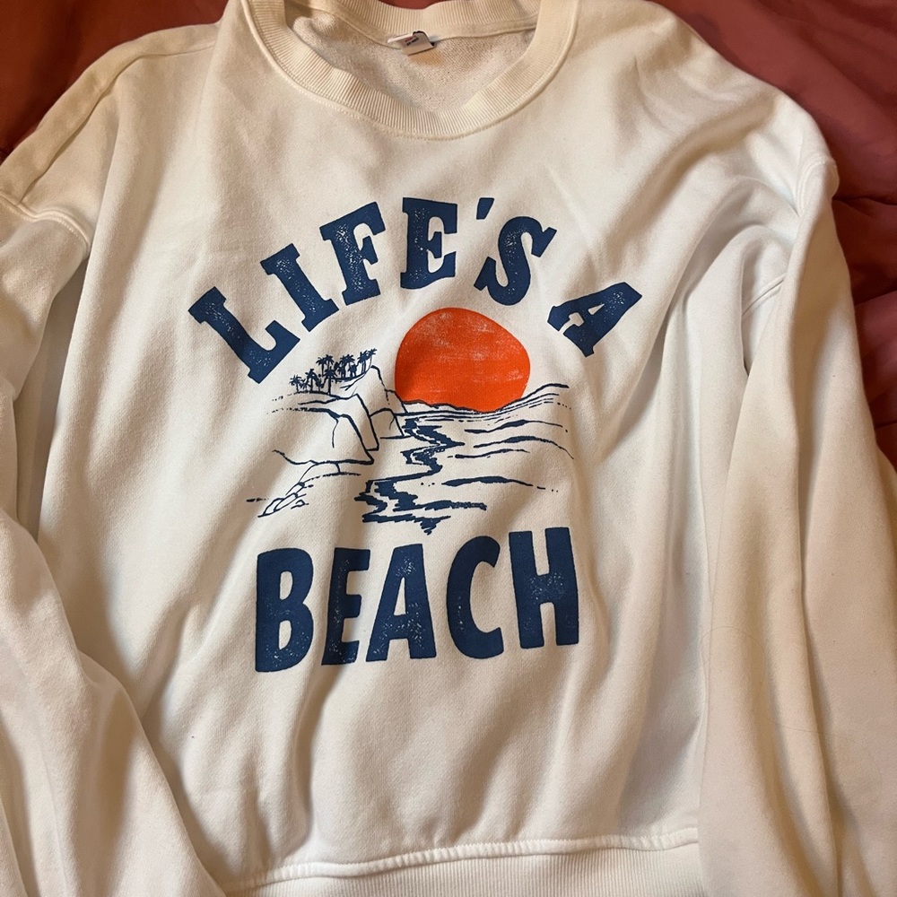 Life's a Beach White Swim coverup